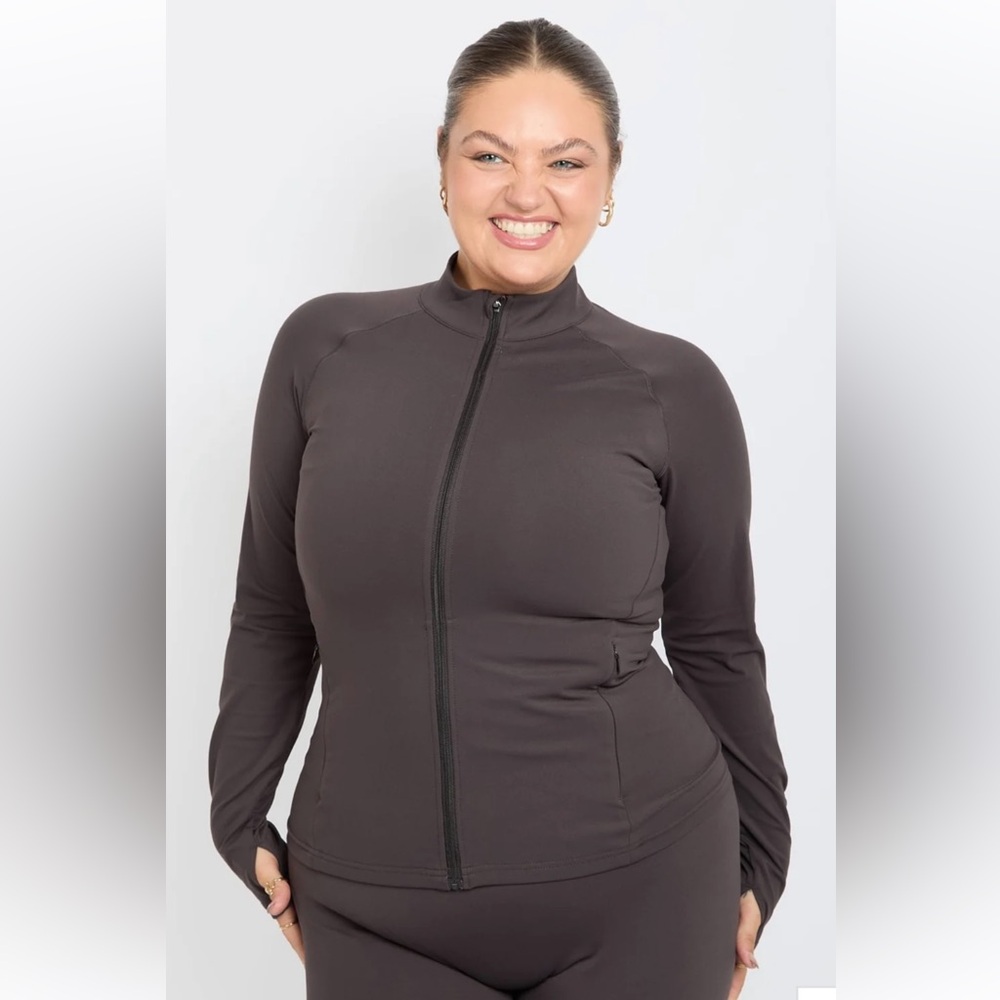 JLuxe Chocolate Full-Zip Jacket